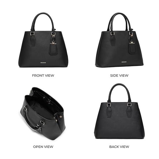 Geantă de mână Miraggio Olivia Solid pentru femei cu curea reglabilă și detașabilă Sling/crossbody