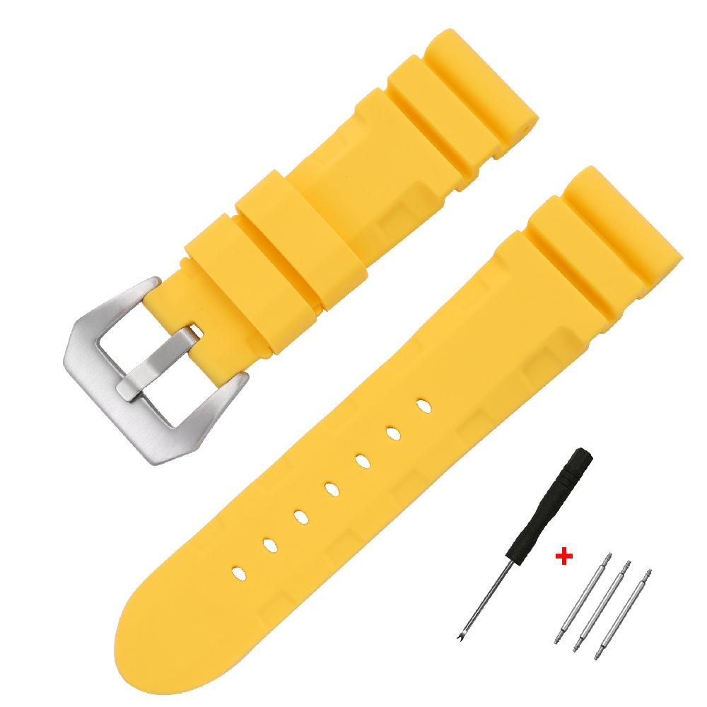 Silikonarmbänder für Panerai 22mm 24mm Uhrenarmband Ersatz Universal Correa Reloj Herrenarmband Gummi Sport Uhrenarmband