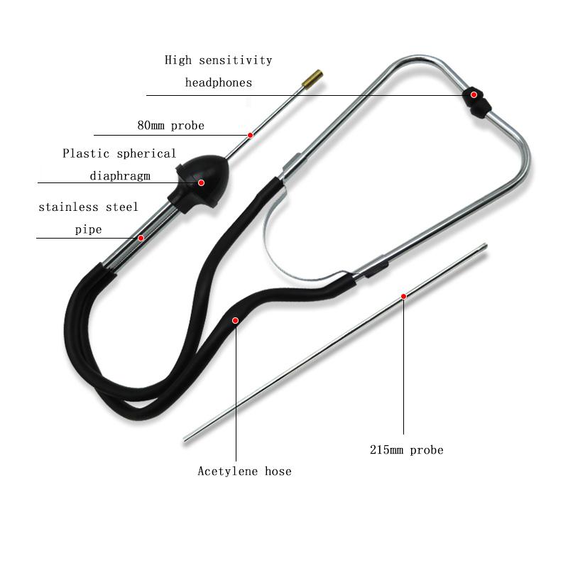 

1 шт Механічний циліндровий стетоскоп Автомобільний блок двигуна Діагностика Автомобільні слухові інструменти Захист від ударів Міцна хромована сталь stethoscope