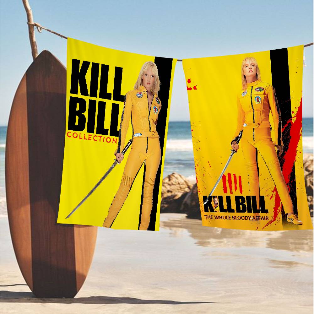 Classic Movie K-Kill Bill Microfiber Blanket Quick Drying Beach Towels Oversized Printing Super Absorbent Pool Towel Blanket