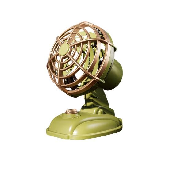 Yousheng Portable Desktop Fan with 2 Speed Settings Multi-Angle Adjustable Low Noise Compact Design Rechargeable Cooling Fan