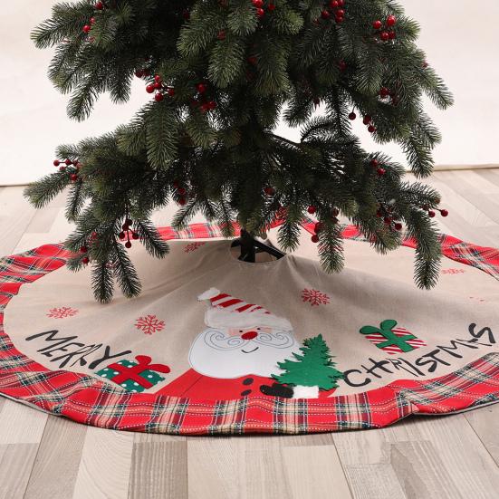 120cm Beautiful Christmas Tree Prop Skirt Soft Anti-fade Festival