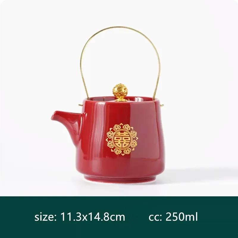 Chinese Ceramic Tea Sets Tradition Handmade Gaiwan Teapot Tea Ceremony Supplies Customized Tea Infuser Wedding Teaware Gifts