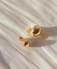Alleun Silver 925 Ball Earrings Bold Hemispherical Convex