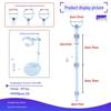 Adjustable Transparent Figure Stand Clip with Waist Support, Bendable Auxiliary Stand, Multiple Sizes