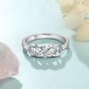 Fashion Personalized Ring Anniversary Jewelry Customized Any Letters Square Knot Shape Ring Wedding Gift For Women (Ri103843 )