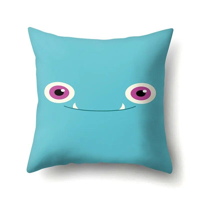 Cute Little Fresh Monster Expression Pattern Printed Fasa de Perna Canapea Scaun