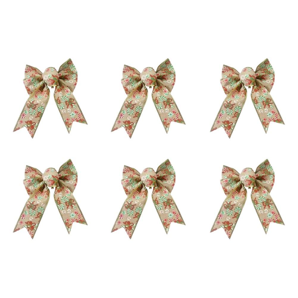 Christmas Decoration Double-Layer Bows Snowflake Bow Ribbon