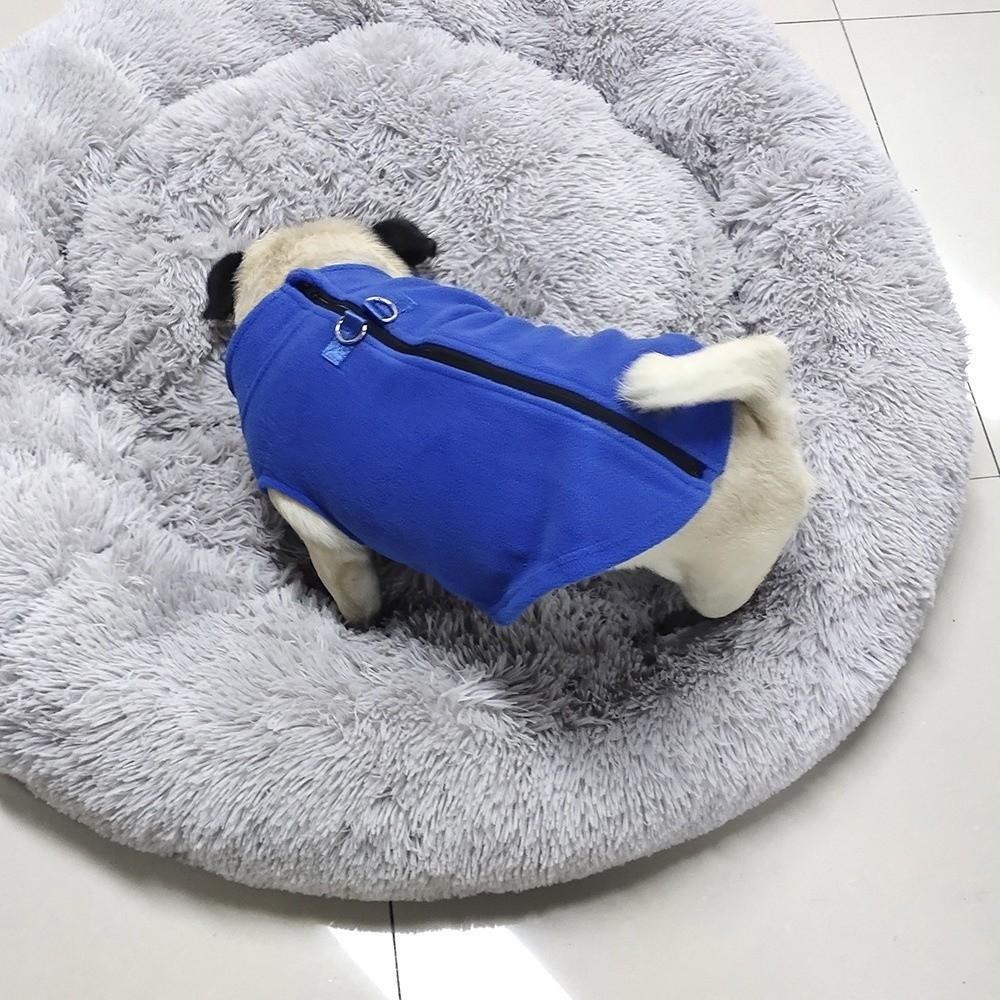 Dog Cotton Coat Thicken Winter Dog Coat Soft Comfortable Dog Warm Vest with Zipper Puppy Towing Suit Outdoor Activities