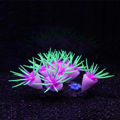 Aquarium Aquascape Silicone Simulation Anemones Colorful Non-Toxic Aquatic Plants Decorative Soft Fish Tank Landscaping Aquarium