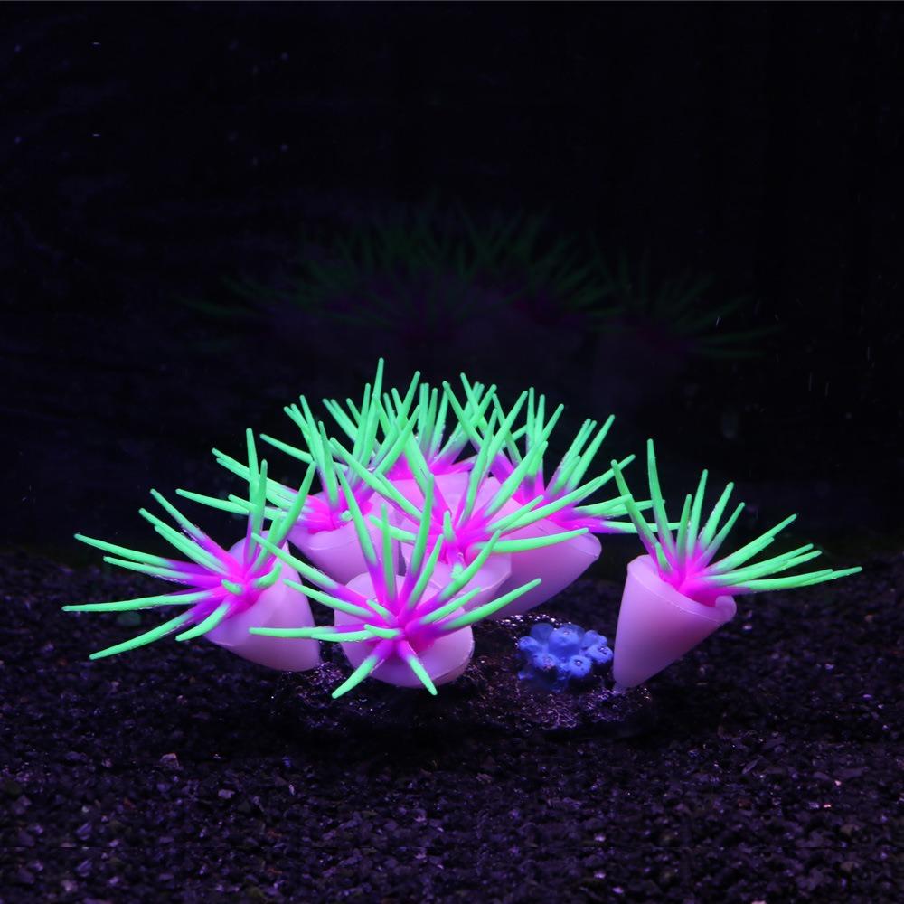

Silicone Artificial Coral Soft Fish Tank Landscaping Desktop Adornment Aquatic Plants Aquarium
