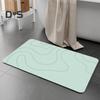 Bathroom Floor Mat Quick Absorbent Quick-Drying Diatom Mud Anti-Slip Bottom Solid Color Easy To Clean Multipurpose Bath Shower Sink Kitchen Carpet