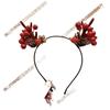 Festive Reindeer Antler Headband for Women - Christmas Hair Accessories