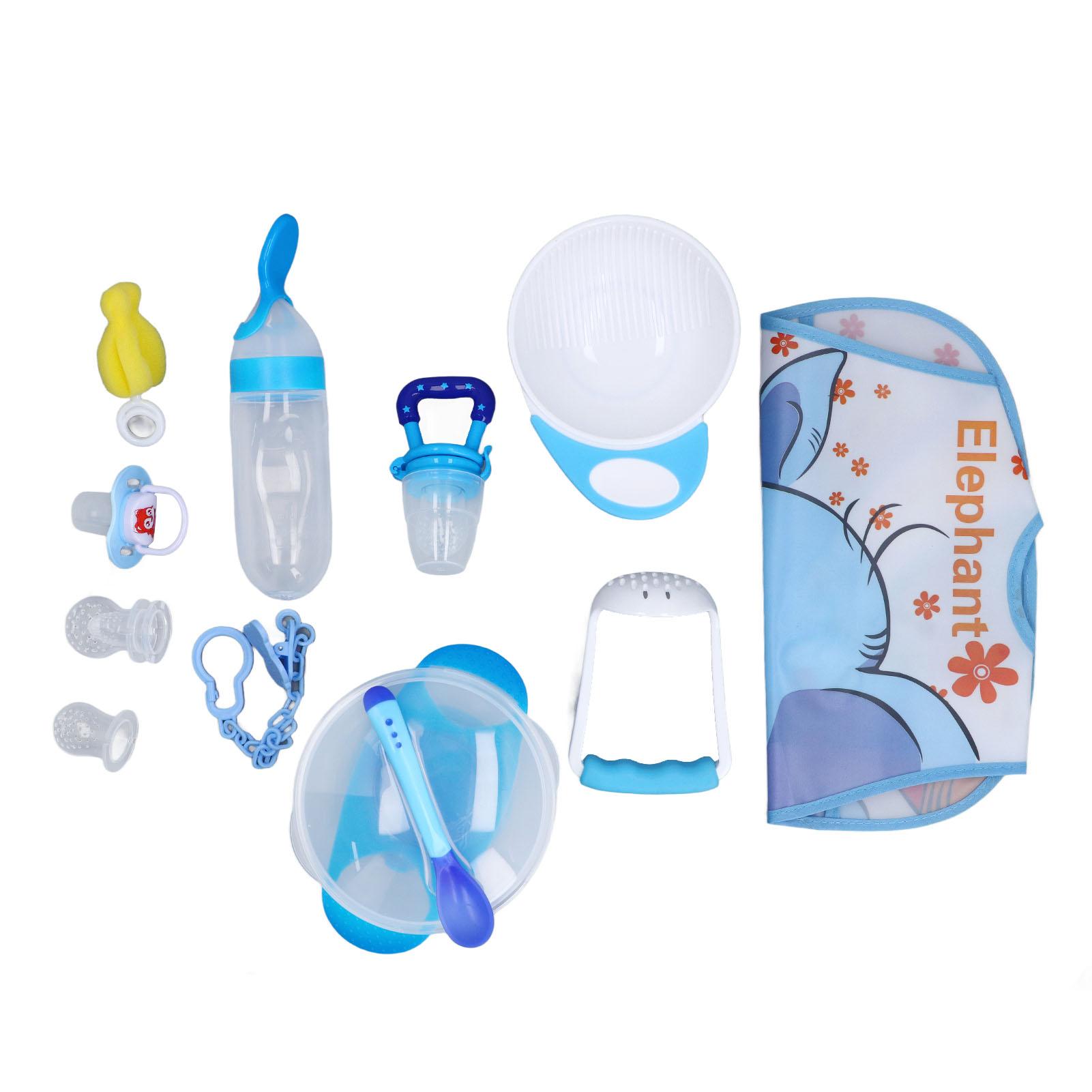 

Набор принадлежностей для кормления младенцев. Набор мисок и ложек для новорожденных. Принадлежности для прикорма младенцев для мальчиков и девочек. Blue