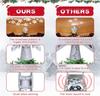 LED Christmas Tree Topper with Rotating Snowflake, Silver Snow Projector Night Light, for Indoor Outdoor Xmas Decor