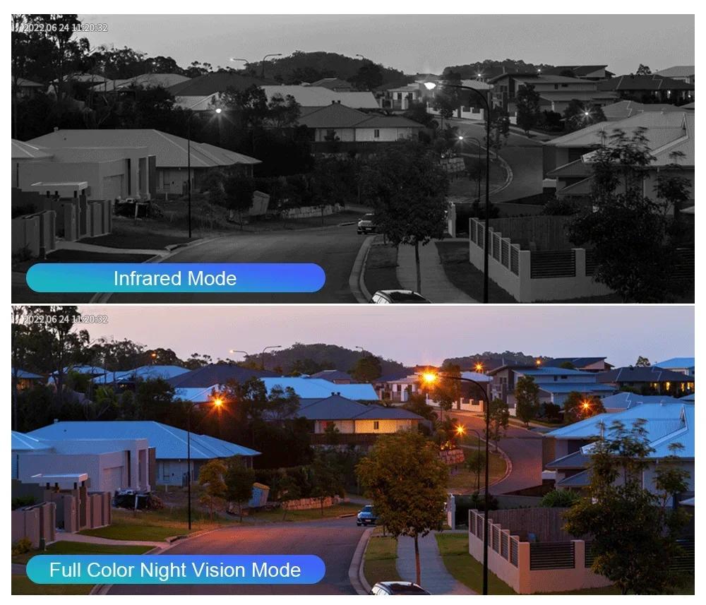 10K UHD WiFi6 20MP Outdoor Security Camera with 10X Zoom Four Screens Four Lenses PTZ Auto-Tracking Waterproof for CCTV