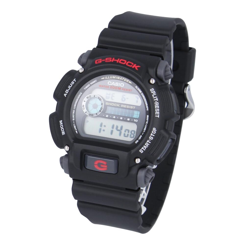 Casio G-Shock DW-9052-1 Men's Digital Watch Resin Black Casual Waterproof Quartz