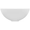 VidaXL Lavabo Rond de Luxe de Salle de Bain Vasque à Poser de Toilette Lave-mains Salle Cosmétique Intérieur Blanc Mat 146965