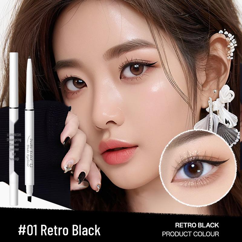 

Liang Ni Shi Double-Ended Long-Lasting Eyeliner Gel Pencil - Smudge-Resistant, One-Stroke Color Payoff.