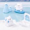 60 Pcs Mini Resin Polar Bear Figurine Tiny Little Arctic Animal Statue Small Polar Bear Penguin Miniature Figures for DIY Crafts
