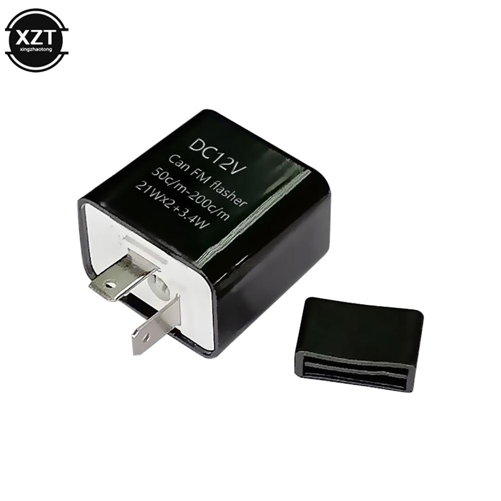 

DC 12V Motorcycle LED Flasher 2 Pin Adjustable Frequency Relay Turn Signal Indicator for Motorcycle Motorbike Fix TXTB1 чорний