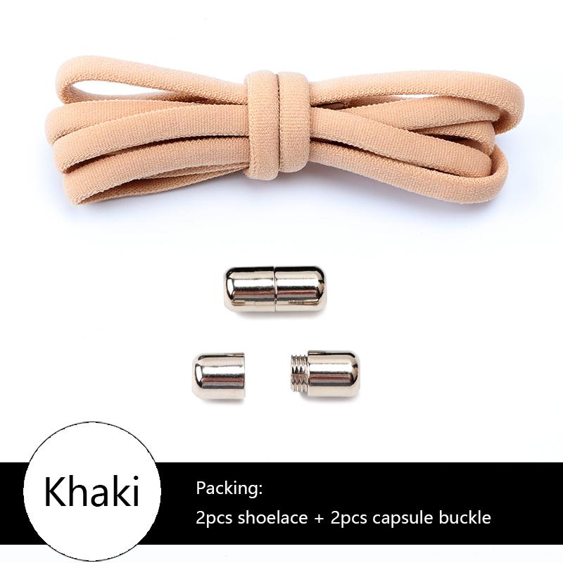 Elastic No Tie Shoelaces Semicircle Shoe Laces For Kids and Adult Sneakers Shoelace Quick Lazy Metal Lock Laces Shoe Strings