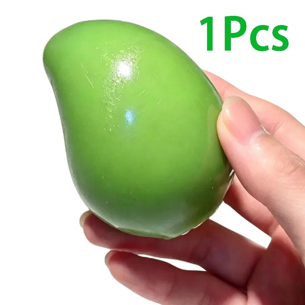 Mango Stress Relief Ball Squishy Toys Color-Changing Mango Squeeze Toys Anti Stress Sensory Fidget Toys For Adults Handmade Ball
