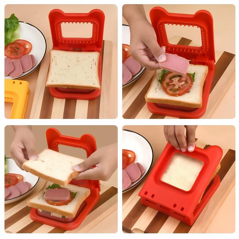 Sandwich Cutter And Sealer Flip Sandwich Cutting Tool For Kids Lunch Stainless Steel Blade Sandwich Bread Toast Mold