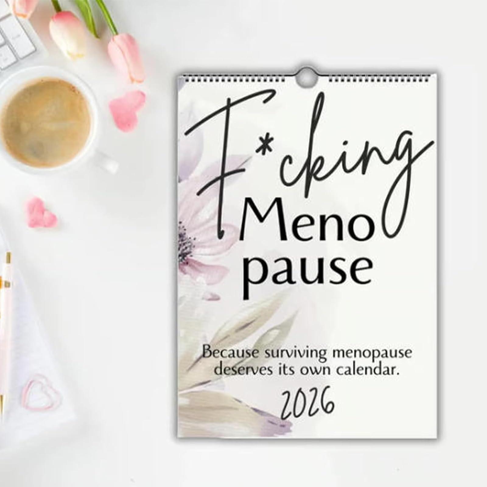 

Funny Menopause Calendar , Sweary Sarcastic Midlife Humor Calendar For Women Over 40, Hot Flash & Swing Joke Quotes, Midlife Swing Joke Calendars Gift one side