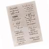 Blessing Words Clear Silicone Stamp Lettering Pattern Clear Stamper for Scrapbooking Card Making Photo Album Decoration