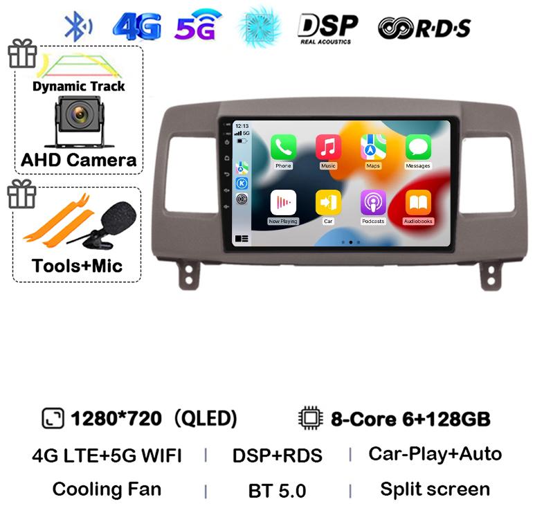 Android 14 Carplay Auto Car Radio For Toyota Mark II 9 X110 2000-2007 Multimedia GPS Navigation Video Player Stereo 2din 2 DIN
