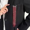 1PC Understated Luxury Multi-functional Brooch Beaded Tassel Gifts Exquisite Alloy Elegance Tassel Lightweight Fixed Buckle Suit