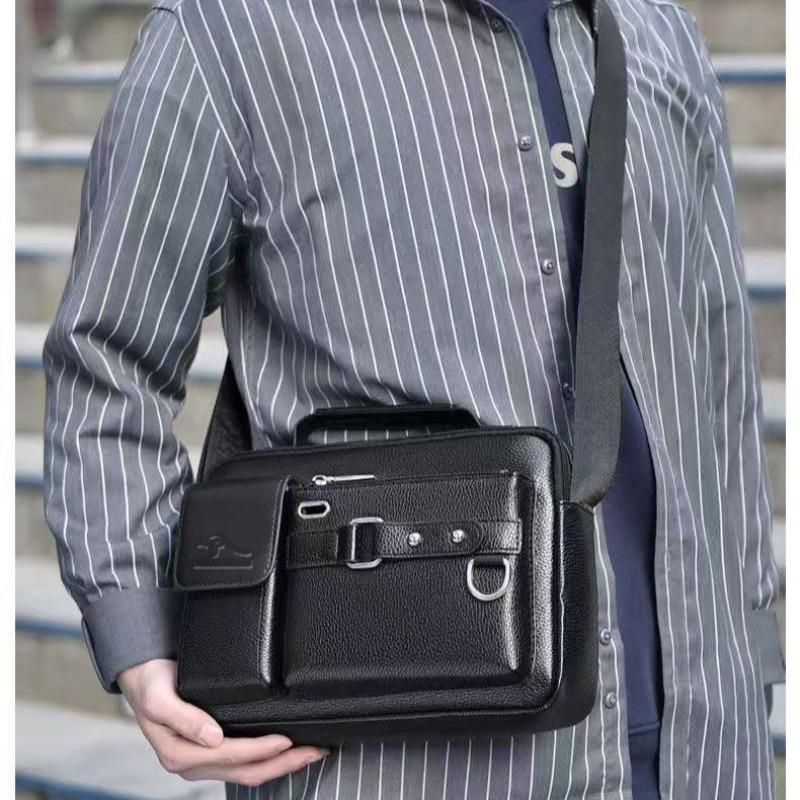 Men's Briefcase Bag Oblique Span Bag Business Men's Bag Horizontal Handbag Shoulder Bag Men's Bag