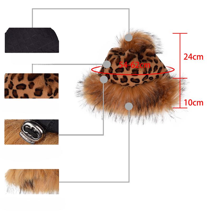 Women's Fashion Fox Fur Ball Hat Autumn and Winter Warm Fur Straw Hat