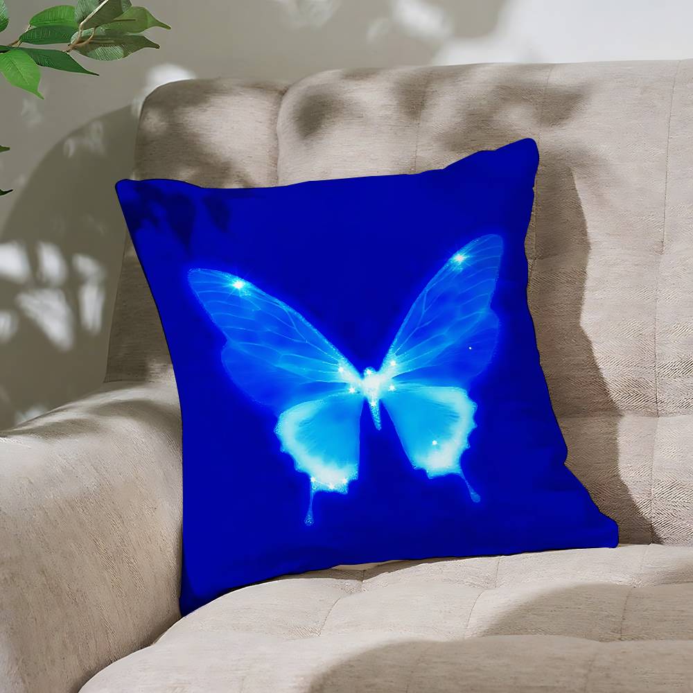 Quiet And Ethereal Blue Customizable Square Pillowcases Stylish And Soft Perfect For Beds Cars And Sofas