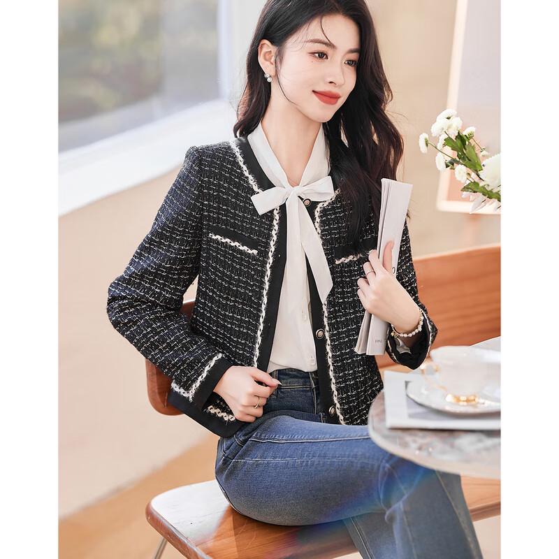 

Women s Elegant Round Neck Short Jacket XL