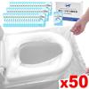 50Pcs Individually Packaged Disposable Toilet Seat Cover Transparent PE Toilet Cover Thickened Safety Toilet Paper Pads