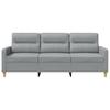 3 Seater Sofa Light Grey 180 Cm Fabric