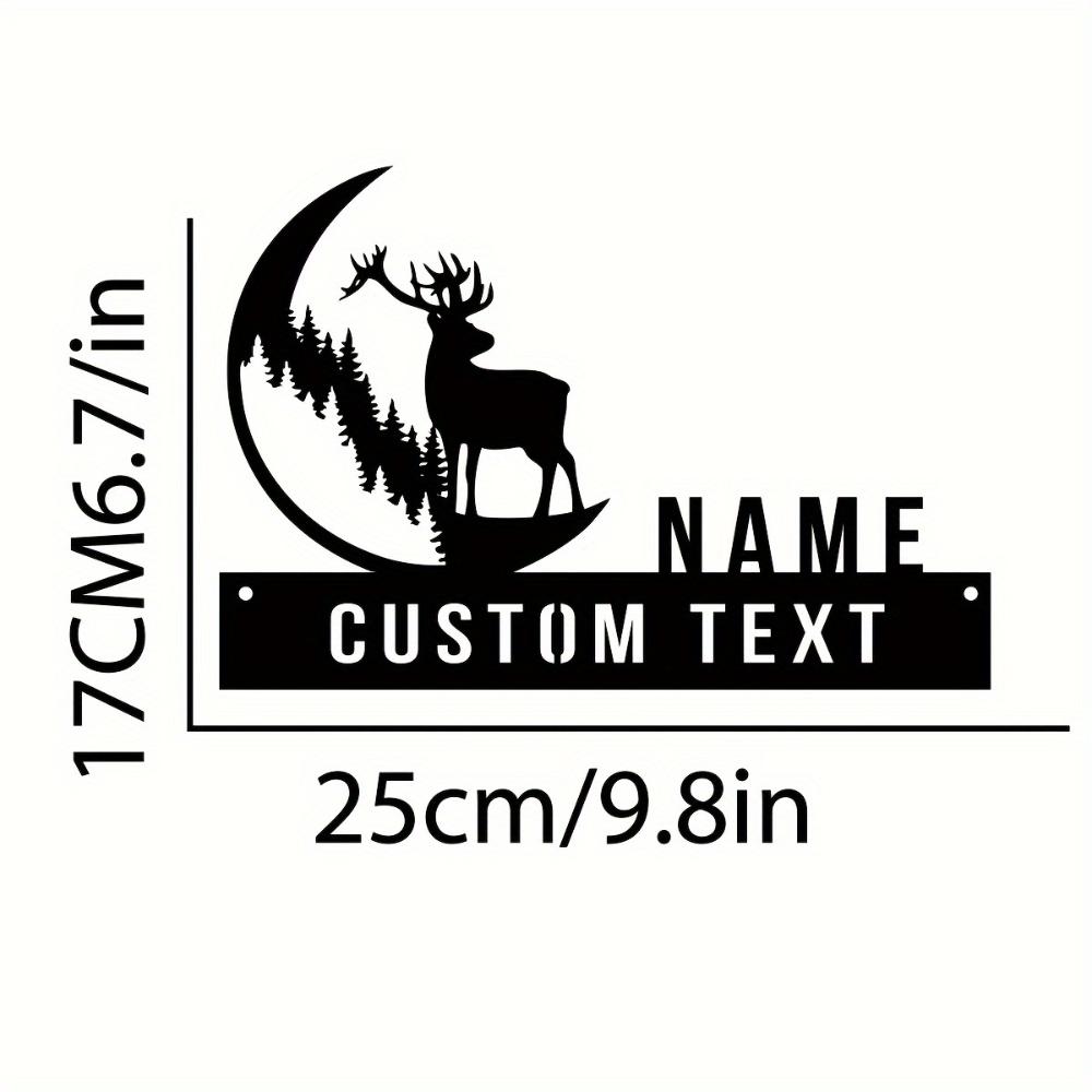 

Винтажная металлическая рождественская табличка, Персонализированная табличка с именем оленя для декора домашней стены
