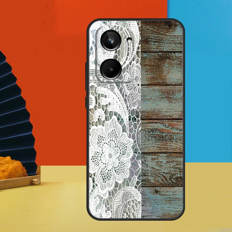 

Западный деревенский кружевной узор из амбарной древесины для Realme 15 Pro 10 11 12 13 14 Pro Plus GT6 GT7 C51 C53 C55 C61 C63 C65 C67 C71 C75 Чехол Realme 14 Pro Plus