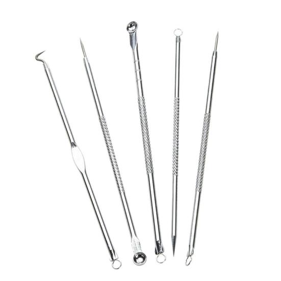 5 Pcs/Set Blackhead Face Acne Kit Set Extractor Remover Tool Pimple Blemish