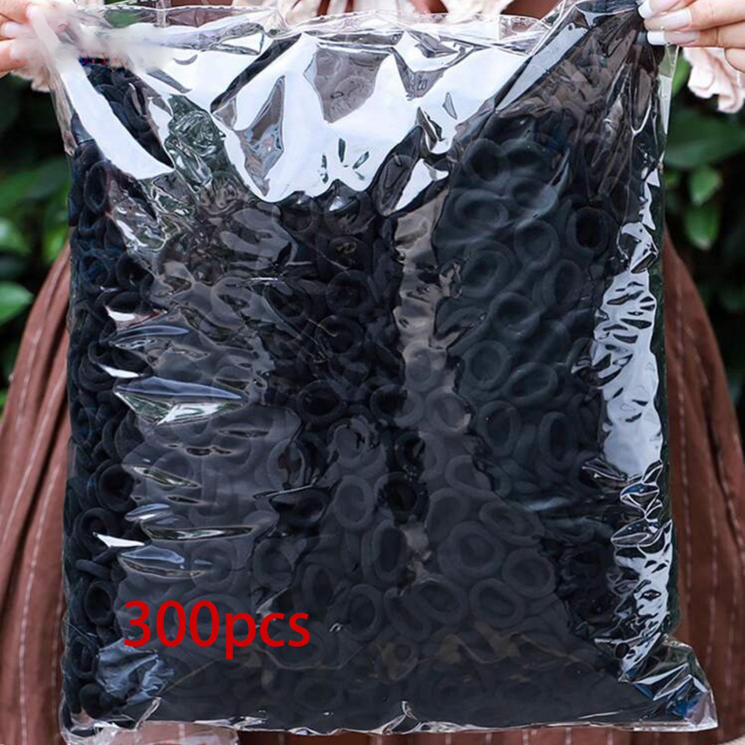 

300 шт. Мини-резинки для волос для маленьких девочек, резинки для волос для младенцев, детские резинки для волос и держатели для хвостиков для маленьких девочек Size fits all чёрный