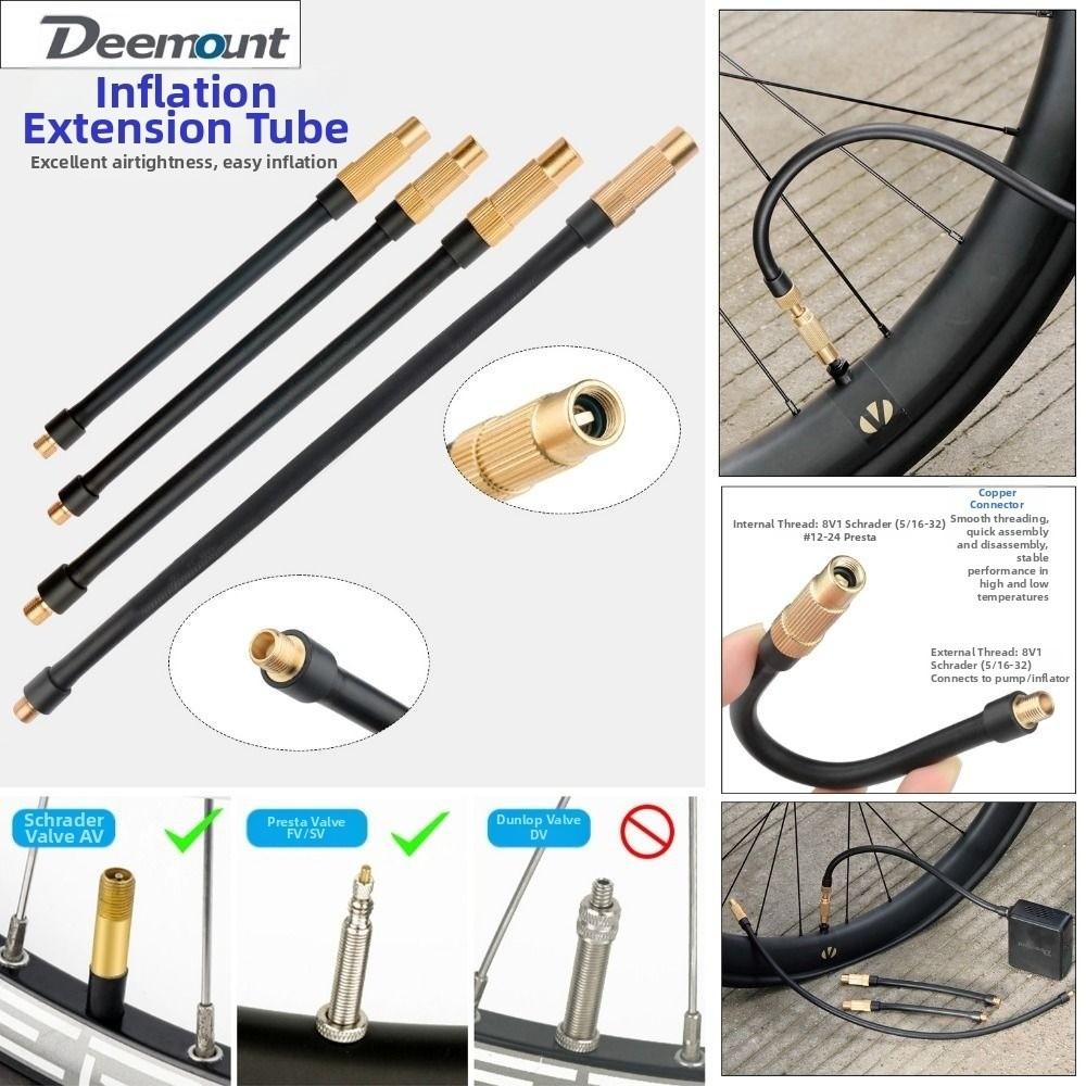 EPDM Pipe Hose External 8V1 Thread Bicycle Tire Inflator for Inflatable SUP Seat Kayak