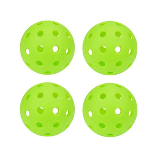 

4Pcs 74MM 40-Holes Pickleball High Bounce Visibility PE Indoor Outdoor Tournament Training Pickleball