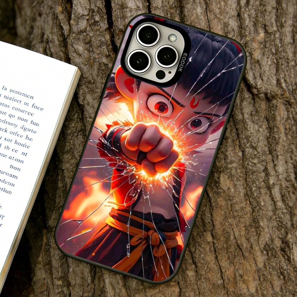 

Epic Nezha Phone Case For iPhone 17,16,15,14,13,12,11 Plus,Pro Max,XS,Colored Silver Plated Inside Cover iPhone15Plus