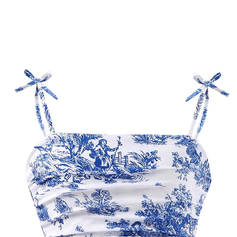 Vestido Dulce para Niñas Primavera y Verano Vestido de Princesa con Lazo Halter para Niñas