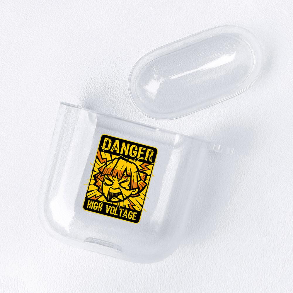 Demon Slayer Nezuko Zenitsu Tanjirou Transparent Airpods-veske for Funda Airpods 2/1-deksel Kimetsu No Yaiba Soft TPU-veske Coque