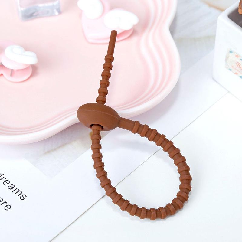 21.5cm Color Silicone Cable Ties: Versatile Organizing Tools for Cables, Jewelry, and Keychains