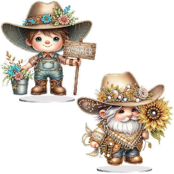 ARTopet DIY Diamond Desktop Ornament Special Shaped Crystal Diamond Art Painting Tabletop Ornaments Single Sided Diamond Ornament for Adult Beginner