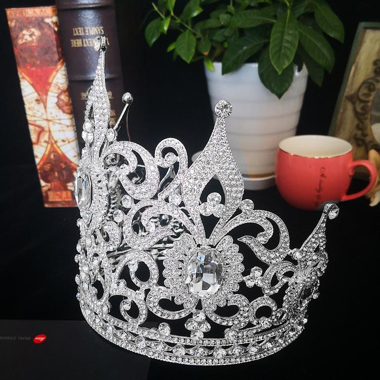 NZ1118 High Quality Fashion Crown Tiaras Big Crowns Women Rhinestones Princess Large Crown Hair Jewelry